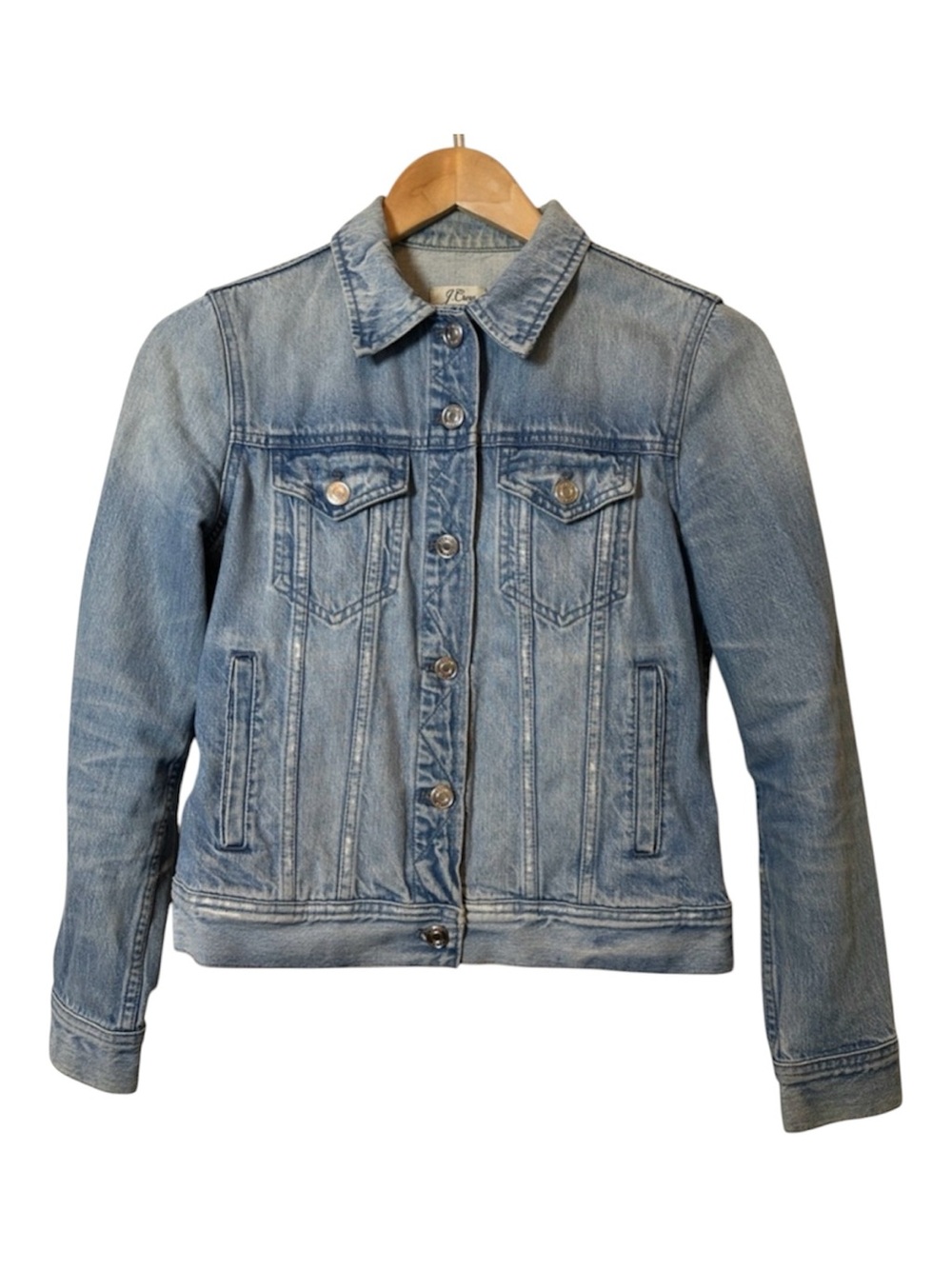 J. Crew Light Blue Denim Jacket - Faded Wash